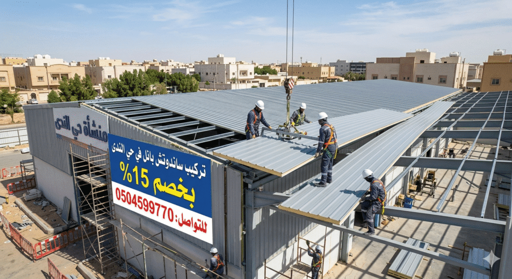 تركيب ساندوتش بانل في حي الندى